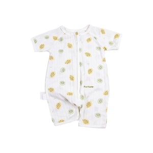 Estate neonata Jacquard tuta <span class=keywords><strong>100</strong></span>% pigiama di cotone con maniche corte tessuto a maglia traspirante per neonati - Product Image 6