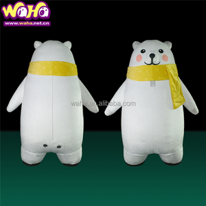 <span class=keywords><strong>3</strong></span> metri lungo pelliccia che cammina gigante gonfiabile orso polare mascotte Costume gonfiabile Masha gonfiabile e Costume gonfiabile orso per il partito - Product Image 4