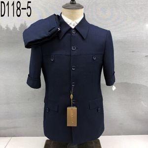 Collo alto GreenTunic <span class=keywords><strong>scuro</strong></span> abito da <span class=keywords><strong>uomo</strong></span> Slim Fit quattro tasche Business 2 pezzi cinque bottoni smoking <span class=keywords><strong>uomo</strong></span> Wedding Men abiti D118 - Product Image 6