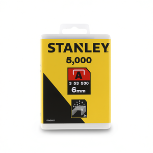 Grapas Tipo A Stanley de 6 mm con Recubrimiento de Zinc, Paquete de 5000 Unidades - Product Image 2
