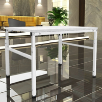 Station d'emballage métallique commerciale moderne, établi pliable réglable, durable pour la logistique, l'emballage, les centres commerciaux, les gymnases, les hôtels, les écoles et les ateliers