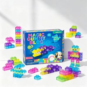 Cubos de Juego Seguros para Bebés, Transparentes, Suaves, Kit de Viaje, Apilables, para el Desarrollo de la Concentración y la Resolución de Problemas - Product Image 1