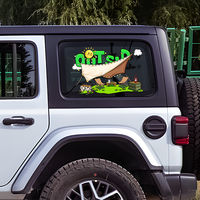 Autocollants de pare-brise arrière de véhicule électrique réfléchissants mignons autocollants d'auvent de voiture de tente de Camping en plein air accessoires automobiles tout-terrain