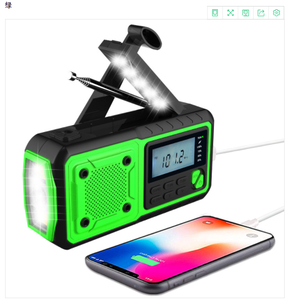 Lanterne très lumineuse à lumière Led, lanterne d'urgence, Portable, Am, Fm, Radio d'extérieur, avec socle à main, SOS, recharge solaire, 50 w - Product Image 3