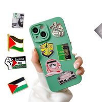 Autocollants en métal émaillé personnalisés pour téléphone palestinien - Émirats arabes unis - Décorations pour coque de téléphone
