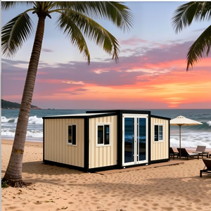 บ้านคอนเทนเนอร์เคลื่อนที่แบบขยายได้ขนาด 20 ฟุต พร้อมห้องนอนสองห้องและห้องครัว ดีไซน์ทันสมัยสำหรับอยู่อาศัย - Product Image 1