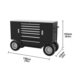JZD kotak alat penggulung mekanik, <span class=keywords><strong>Pit</strong></span> troli, Kabinet penggulung logam luar ruangan, alat troli xxl dengan peralatan 75 inci - Product Image 2