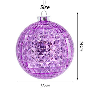 Ornements de Noël vintage de toutes sortes de couleurs, facettes, incassables, <span class=keywords><strong>boule</strong></span> <span class=keywords><strong>disco</strong></span>, formes d'oignon et de finial, décoration rétro pour les fêtes - Product Image 5