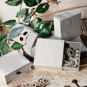 Custom Printed <b>Biodegradable</b> Rigid Boxes Sponge Lining Special Texture <b>Paper</b> Embossed Luxury Jewelry Packaging Gift Bags Pouches - Product Image 2