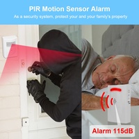 Système de sécurité sans fil, sonnette de porte, détecteur de mouvement, capteur PIR infrarouge, plastique ABS, alarme 120 dB, portée 120 m
