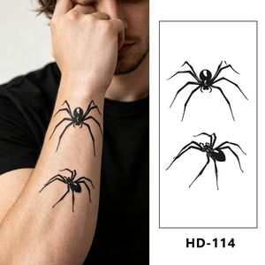 Tatuaje Temporal Semipermanente de Araña 3D Realista, Personalizado, Resistente al Agua, de Larga Duración (7-15 Días), Arte Corporal para Hombres - Product Image 1