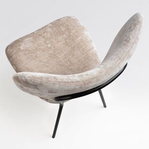 Sedia Moderna Imbottita in Velluto di Alta Qualità Made in Italy con Struttura in Metallo Nero 5 Opzioni di Colore - Collezione SURI Modello SRIVM032 - Product Image 3