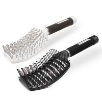 Brosse à cheveux personnalisable LOGO couleur avec évent incurvé séchage plus rapide et coussin en nylon durable et caractéristiques de massage compactes