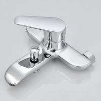 Robinet de douche en laiton chromé à levier unique, double fonction, pour salle de bain, vente en gros d'usine, ensembles bain-douche