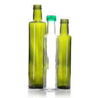 Bouteille en verre de 500 ml Dorica pour huile d'olive, couleur marron ou verte, avec bouchon à vis