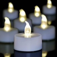 Bougie LED sans flamme à piles TSINYE avec flamme vacillante jaune - Décoration artisanale en plastique pour la maison pour Noël