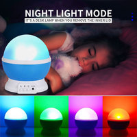 Veilleuse LED Romantique Effet Ciel Étoilé Rotatif Moderne en ABS avec Télécommande USB pour Chambre Éclairage Nocturne Écologique