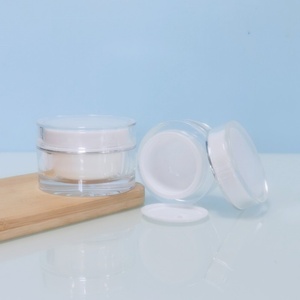 Stock <b>Empty</b> Cosmetic Face Cream Containers Acrylic <b>Jar</b> 5g 10g 15g 30g Double Wall Acrylic Skin Care Body Cream <b>Jar</b> - Product Image 1