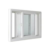 Fenêtre coulissante en PVC UPVC sur mesure, double vitrage, fenêtre coulissante horizontale en vinyle pour maison résidentielle