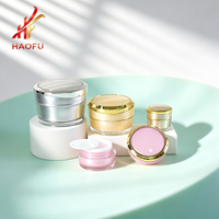 Pot en plastique pour crème, 5/10g/15/20g/30g/50g, avec couvercle électroplaqué, pour crème visage, beurre corporel, échantillon cosmétique et soin de la peau - Vente chaude