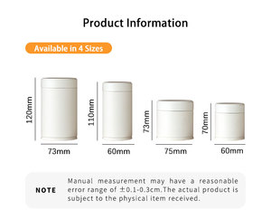 Scatola <span class=keywords><strong>di</strong></span> <span class=keywords><strong>Latta</strong></span> Bianca Piccola RTS <span class=keywords><strong>per</strong></span> Confezionamento <span class=keywords><strong>di</strong></span> Matcha, Caffè e Tè in Polvere, Ermetica con Coperchi a Vite Opachi, Scatola Rotonda in Metallo Sigillata <span class=keywords><strong>per</strong></span> Tè - Product Image 5