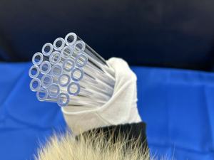 Nhà máy tùy chỉnh đánh bóng lửa rõ ràng ống thủy tinh thạch anh xi lanh kết thúc mở - Product Image 5