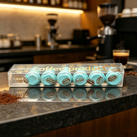 Boîte cadeau en PVC transparent écologique imprimée sur mesure, épaisseur 0,25-0,6 mm, matériaux recyclés pour l'emballage du café, personnalisable