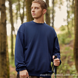 Sudadera de Cuello Redondo, 100% Algodón, Color Sólido, Manga Larga, Uniforme de Trabajo, Logotipo Publicitario, Ropa Informal - Product Image 2