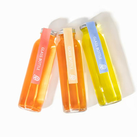 Bouteilles en verre transparent cylindriques de 330 ml et 500 ml, prix usine, vides, pour jus de fruits et thé, avec bouchon à vis