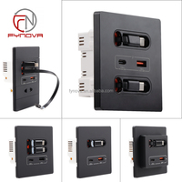 Prise murale intelligente universelle à charge rapide 20W, prise USB domestique, câble de charge télescopique pour les normes AU, US, UK pour le bureau