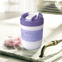 Nouvelle conception 2026 – Tasse à lait en verre double paroi, Mug à café créatif de haute qualité, Gobelet en verre anti-fuite avec couvercle et paille