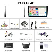 Podofo 10 pouces Android voiture stéréo Double Din 4 + 64G Carplay Android Auto pour Honda CRV 2023 Mondeo IPS DSP GPS RDS livraison directe