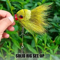 Leurre souple de simulation Spinpoler Mini Mouse Swimbait, imitation poil de cerf, pour pêche en mer en eau moyenne, pour poisson-chat, saumon, brochet
