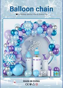 แช่แข็งบอลลูนสีฟ้าพวงมาลัยชุดเกล็ดหิมะฤดูหนาว Wonderland คริสต์มาสเจ้าหญิงหิมะตกแต่งวันเกิด - Product Image 6