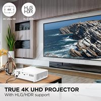 Proyector láser ViewSonic LS901-4K UHD 4K, 5500 lúmenes, zoom óptico de 1.7x, 4K, adecuado para salas de cine en casa y lugares comerciales