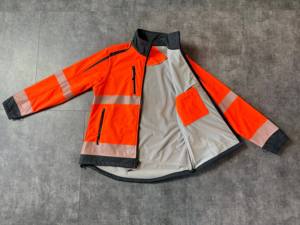 เสื้อแจ็คเก็ตสะท้อนแสงแบบนุ่ม ทนทานต่อการฉีกขาด กันลม กันน้ำ สำหรับงานอุตสาหกรรม แขนเสื้อถอดออกได้ - Product Image 2