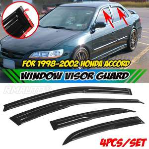 For Honda Accord 1998-2002 Car Side <b>Window</b> Visor Guard <b>Vent</b> Black <b>Window</b> Wind Deflectors <b>Window</b> Weatherproof Deflector - Product Image 2