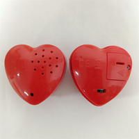 Enregistreurs vocaux numériques rouges de 30 secondes Enregistreur de module de son Modules de son en forme de coeur pour jouets en peluche