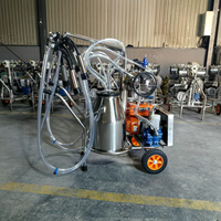 Nouvelle arrivée Machine à traire à moteur haute performance Opération facile Machine à traire à poussée manuelle pour vache chèvre