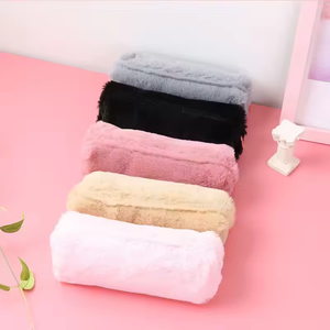 Astuccio scuola coreana Kawaii carino peluche Penal ragazze ragazzi astuccio con cerniera per il trucco borsa di cancelleria materiale scolastico - Product Image 6