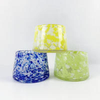 Décor à la maison 10oz fait à la main coloré léopard verre bougie navire parfumé cire tasses en verre pour la fabrication de bougies