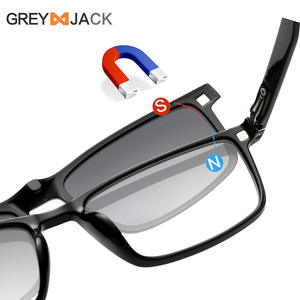 Lunettes de soleil magnétiques grises à clipser, monture TR90, polarisées UV400, vision nocturne pour hommes, sports de plein air, conduite - Product Image 4