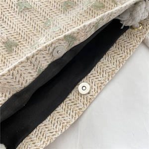 Nouveau Sac Fourre-tout Tendance d'Été en Dentelle Grande Capacité à Bandoulière avec Nœud Papillon et Tissage Frais - Product Image 6