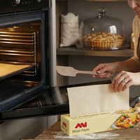 Feuilles de papier sulfurisé prédécoupées antiadhésives pour four et friteuse à air, personnalisables avec logo et marque privée