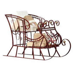 Indoor and Outdoor Decoration Christmas Sleigh Greatest Quality Exclusive Design Red Santa Sleigh Wholesale Price - Product Image 1