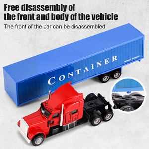 Camión de simulación con logotipo personalizado, juguete fundido a presión, vehículos deslizantes, contenedor de aleación, remolque, coche de transporte - Product Image 2