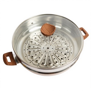 Sartén Profunda Antiadherente de Aluminio, <span class=keywords><strong>Wok</strong></span>, Cacerola con Revestimiento de Mármol, con Vaporera, Tapa de Vidrio, Base de Inducción Multifuncional, Olla para Cocinar - Product Image 5