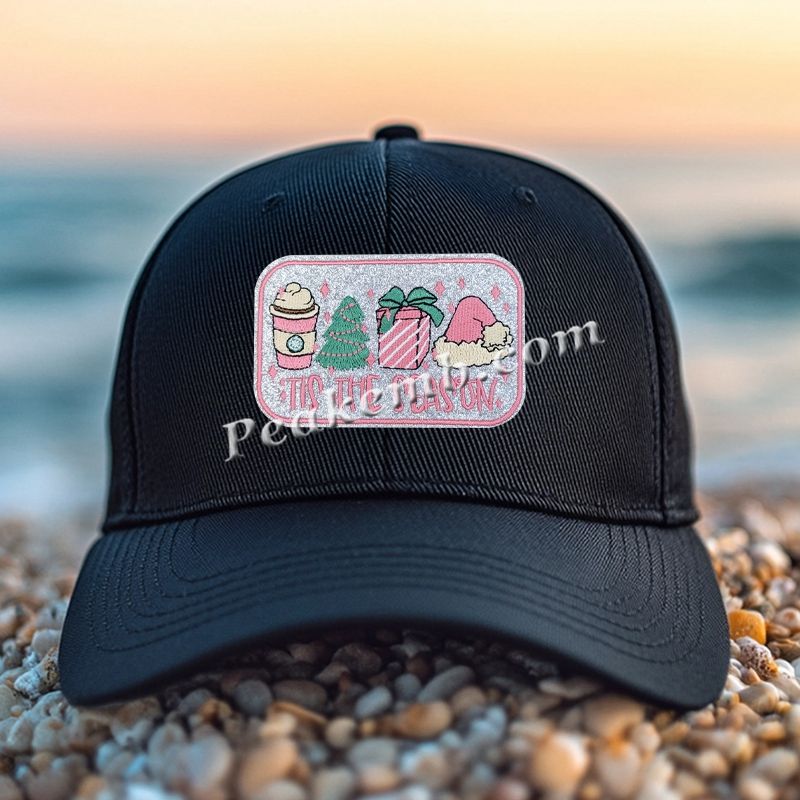 Custom Christmas Embroidered Iron-on Patch 'ITS the SEASON' Design