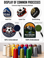 Écusson brodé personnalisé thermocollant ou à coudre, badge brodé, patch en tissu avec logo personnalisé pour accessoires vestimentaires
