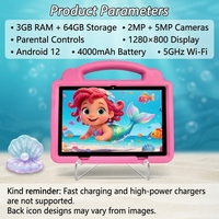 YPORANGECHENG MTK Octa Core 4G LTE Tablet Anak 10.1 Inci Dual SIM Android 12 OEM 3G+64G 2MP+5MP ODM